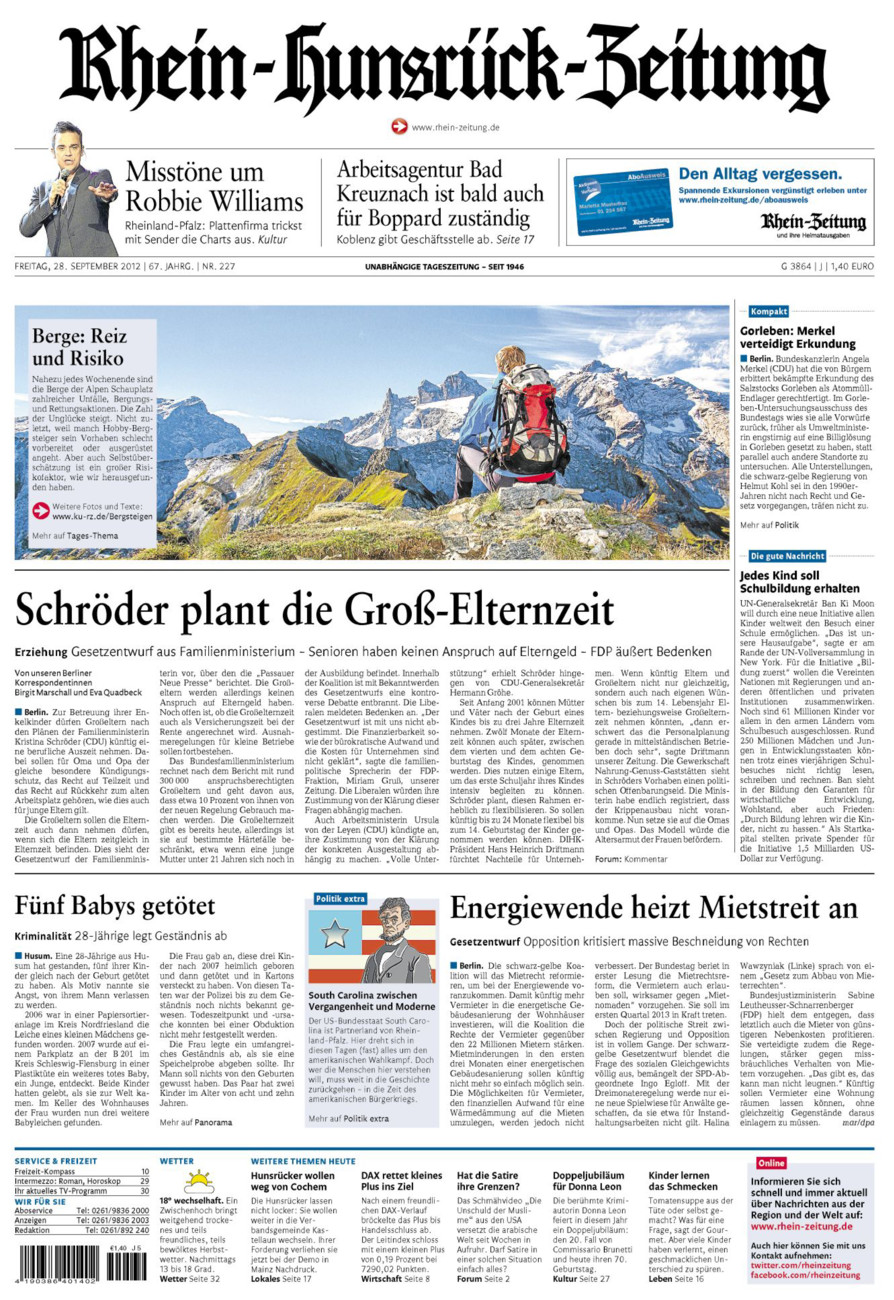 Rhein-Hunsrück-Zeitung vom Freitag, 28.09.2012