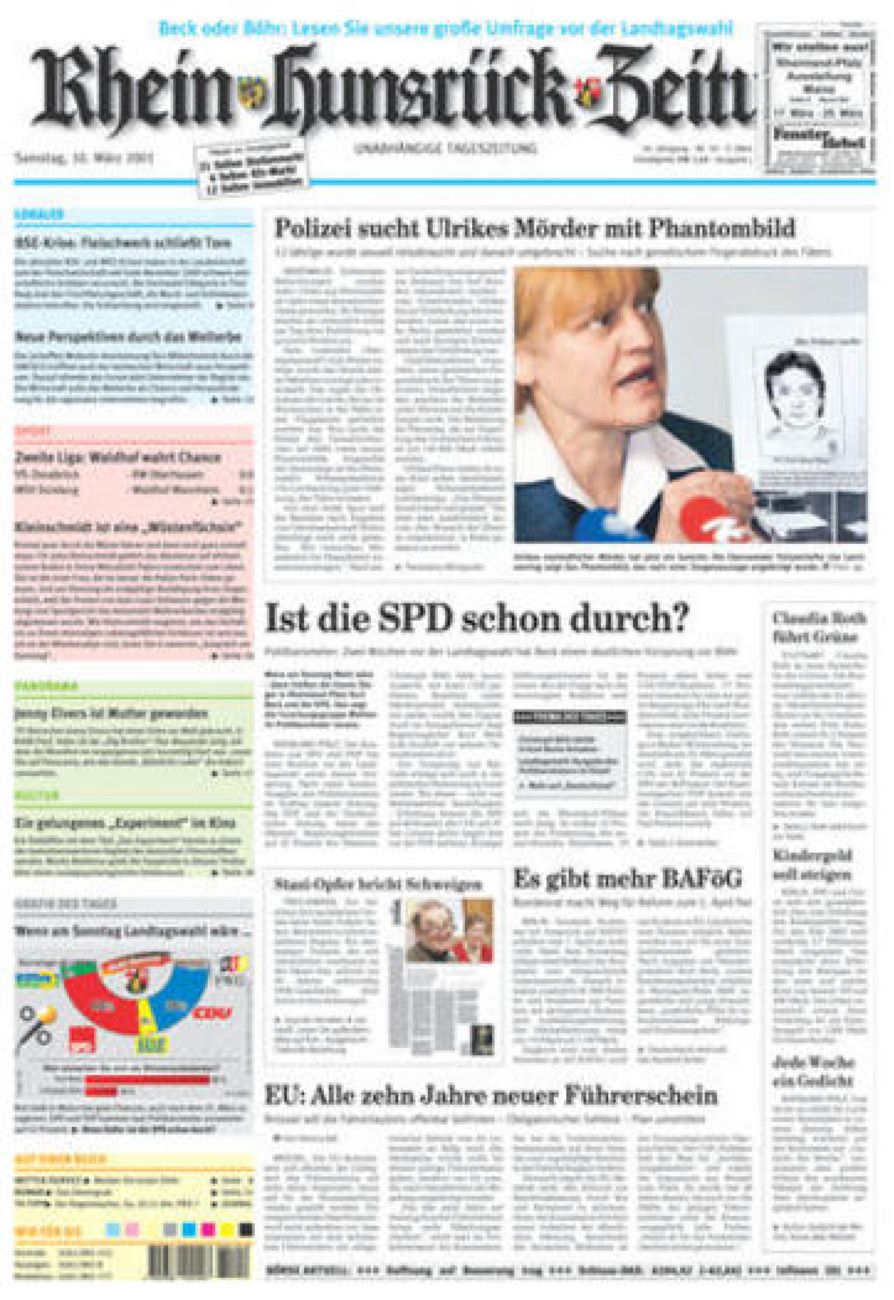 Rhein-Hunsrück-Zeitung vom Samstag, 10.03.2001