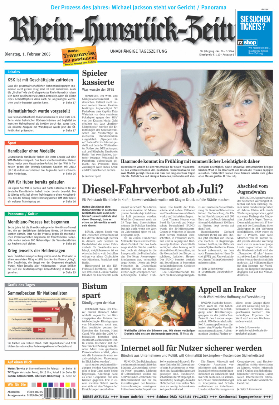 Rhein-Hunsrück-Zeitung vom Dienstag, 01.02.2005
