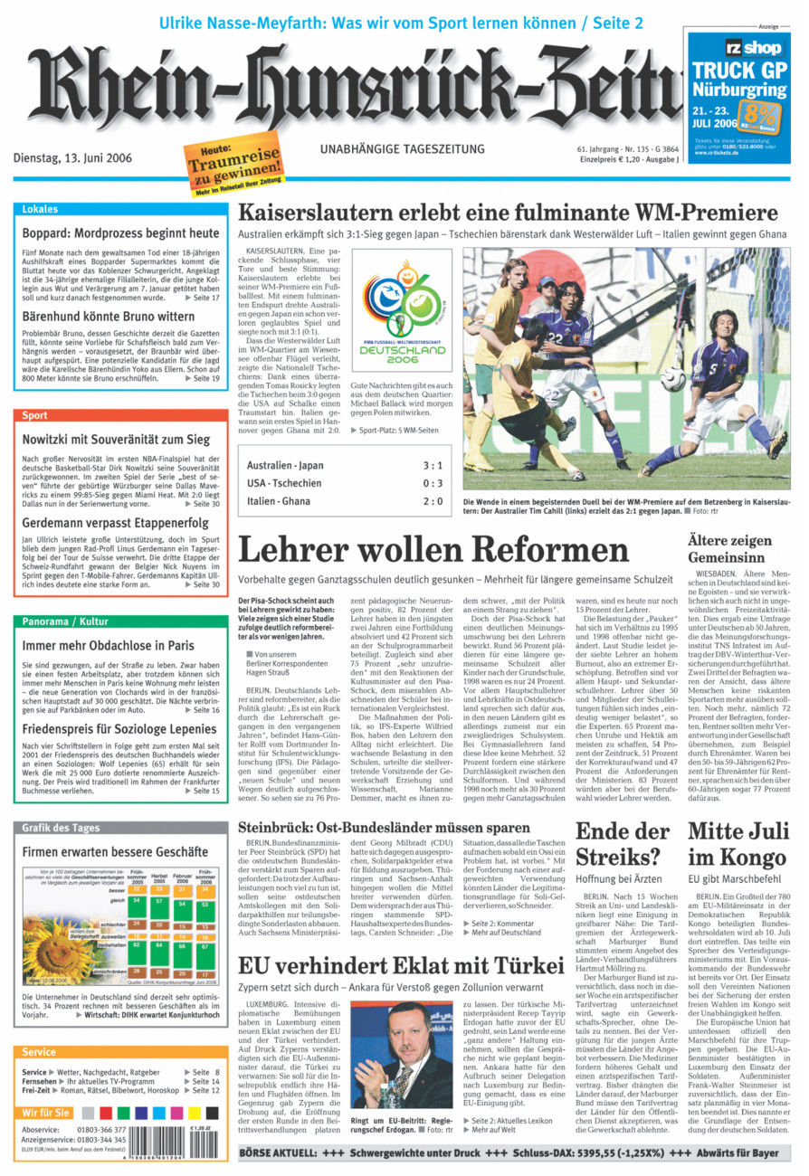 Rhein-Hunsrück-Zeitung vom Dienstag, 13.06.2006
