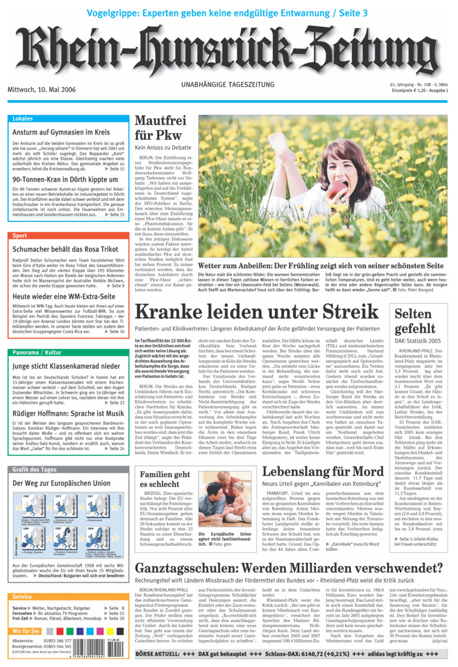 Rhein-Hunsrück-Zeitung vom Mittwoch, 10.05.2006