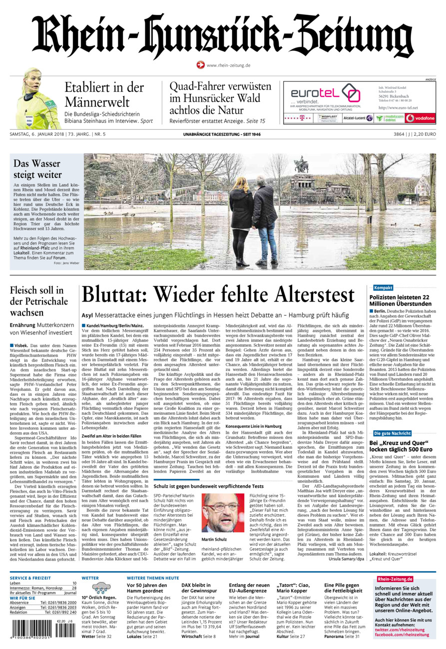 Rhein-Hunsrück-Zeitung vom Samstag, 06.01.2018