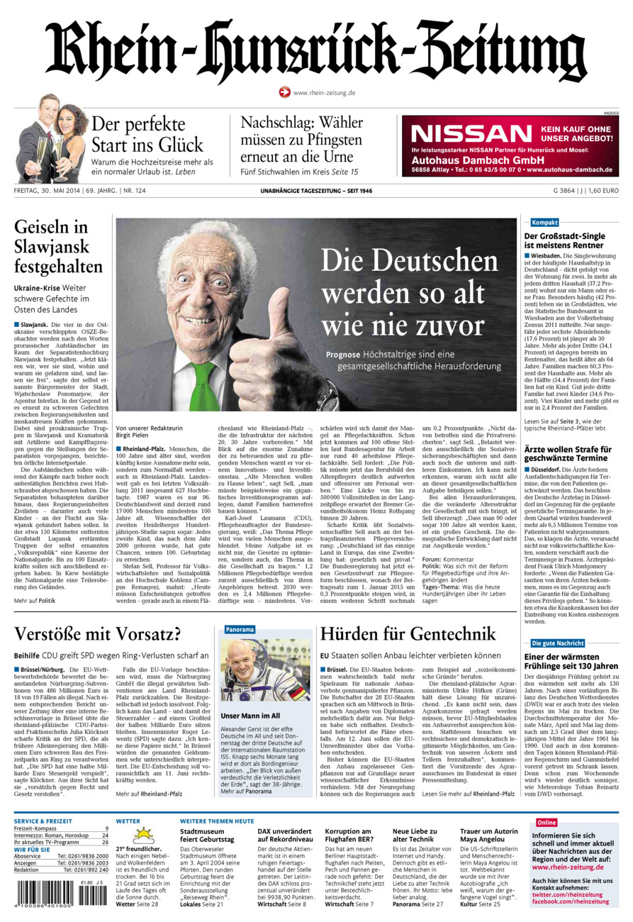 Rhein-Hunsrück-Zeitung vom Freitag, 30.05.2014