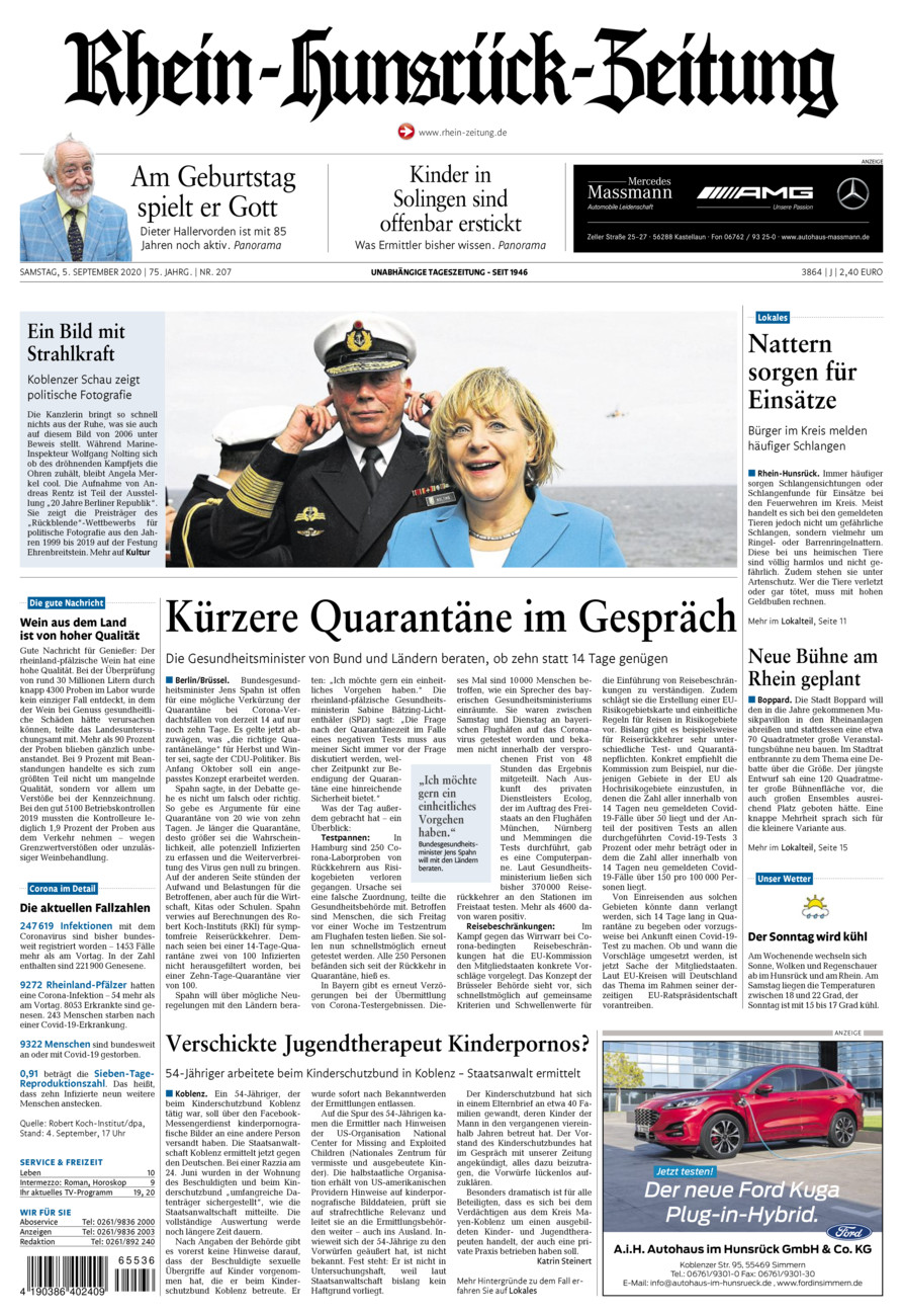 Rhein-Hunsrück-Zeitung vom Samstag, 05.09.2020