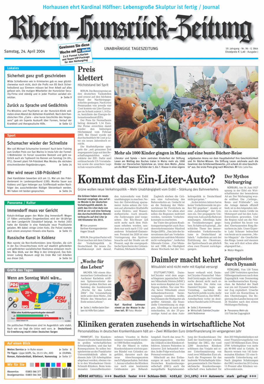 Rhein-Hunsrück-Zeitung vom Samstag, 24.04.2004