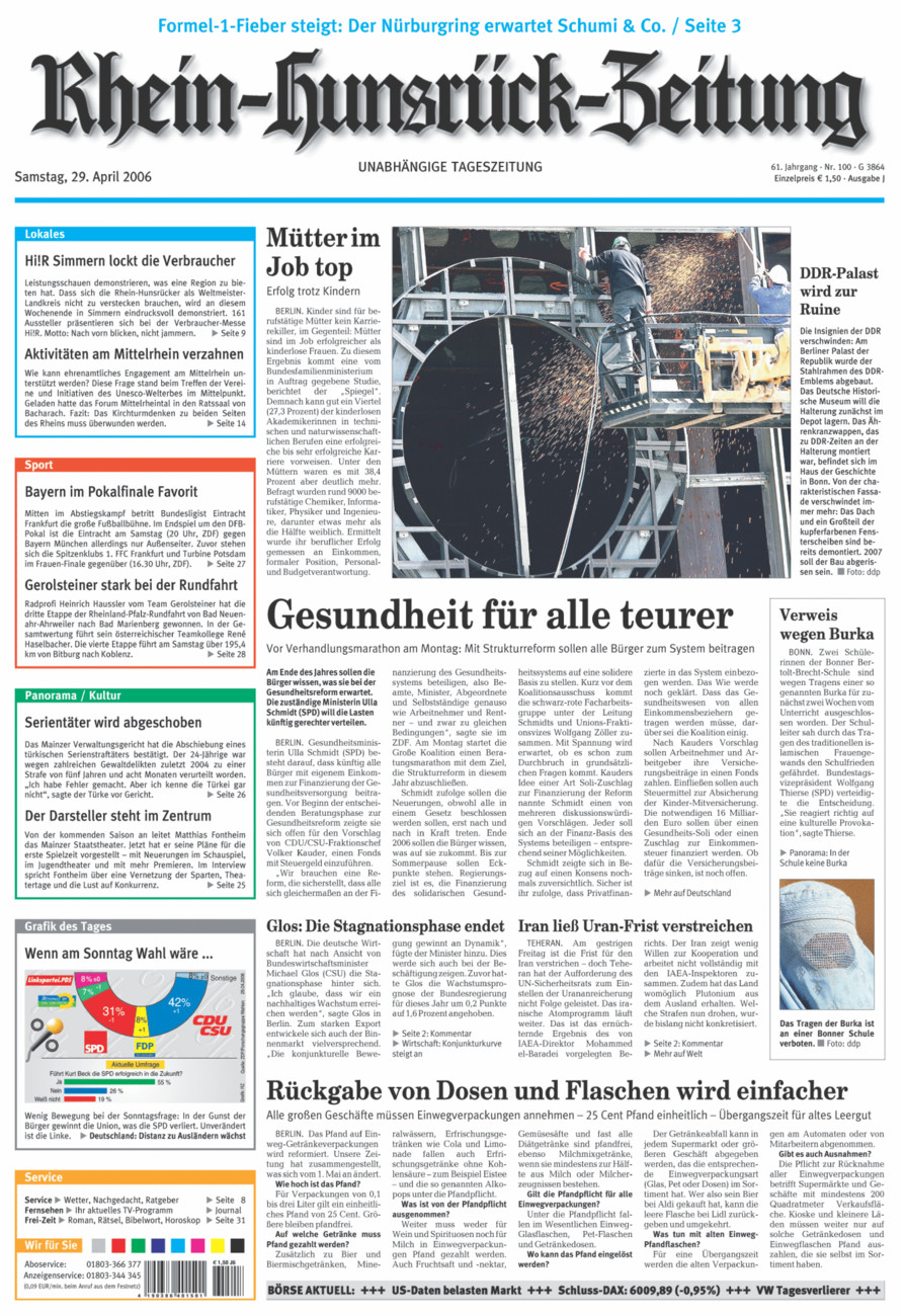 Rhein-Hunsrück-Zeitung vom Samstag, 29.04.2006
