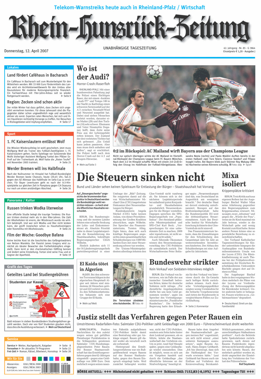 Rhein-Hunsrück-Zeitung vom Donnerstag, 12.04.2007