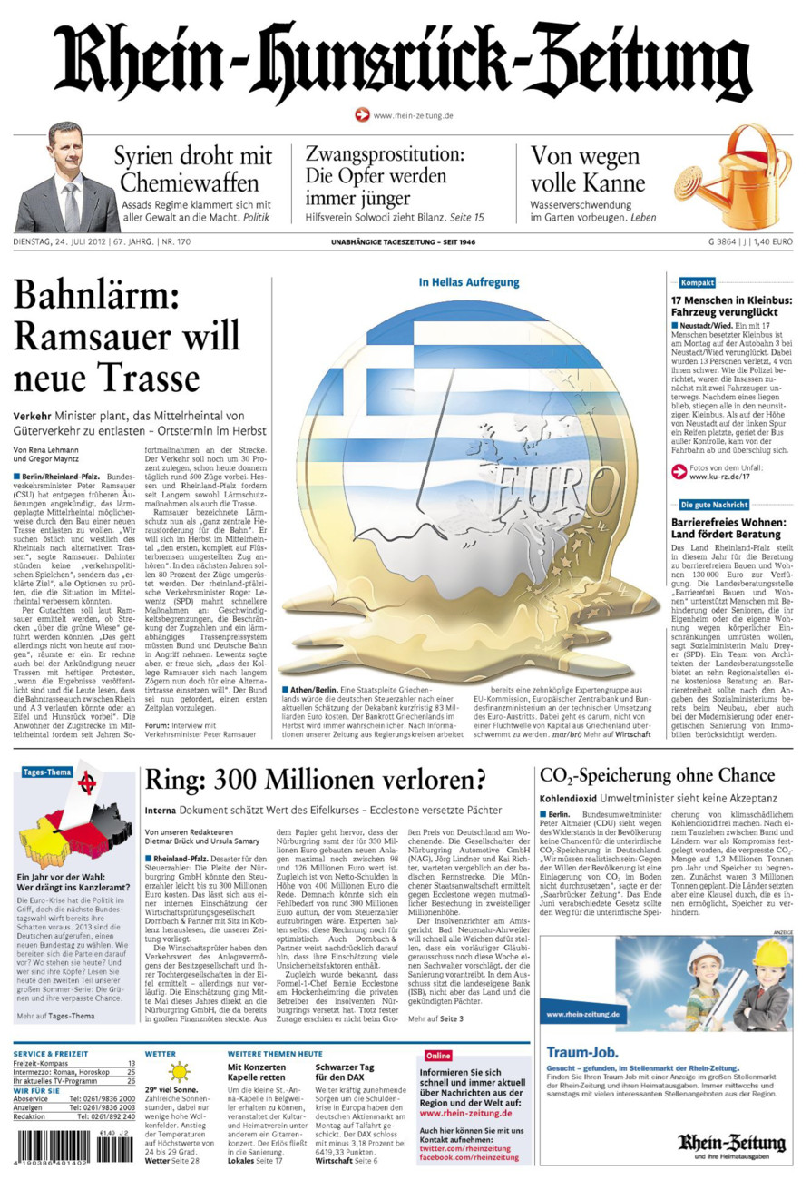 Rhein-Hunsrück-Zeitung vom Dienstag, 24.07.2012