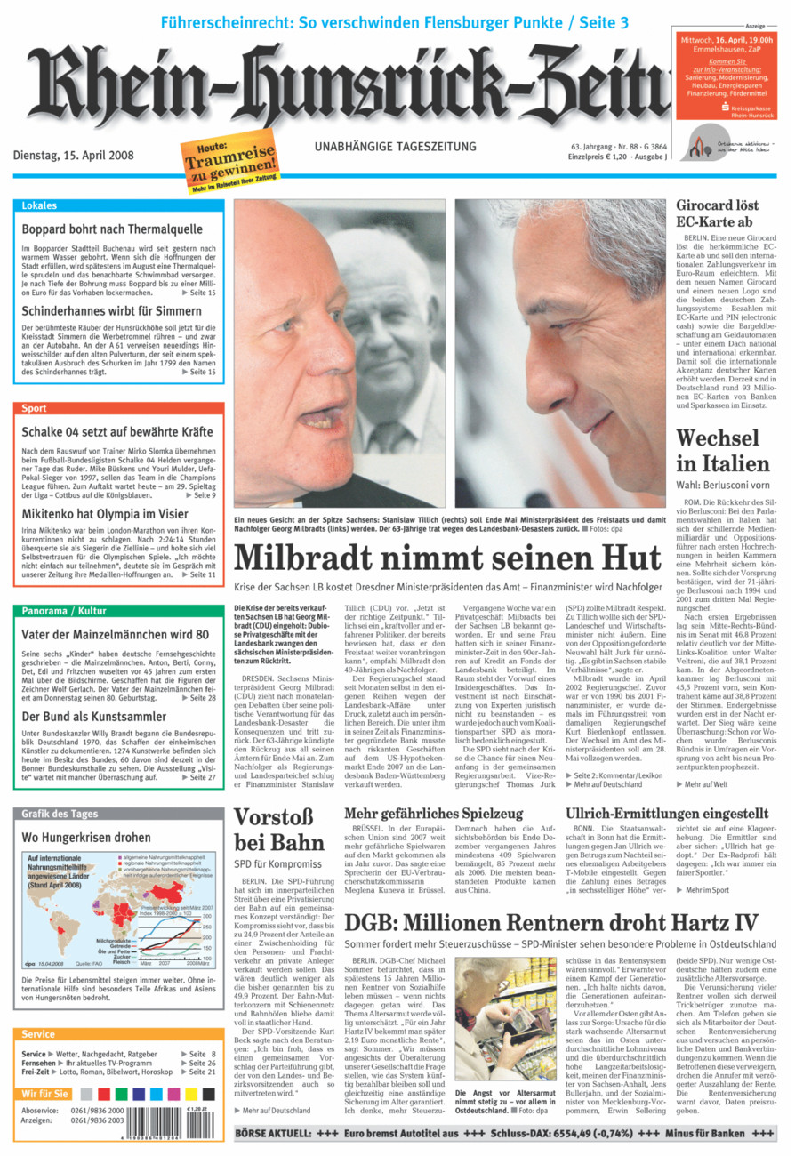Rhein-Hunsrück-Zeitung vom Dienstag, 15.04.2008