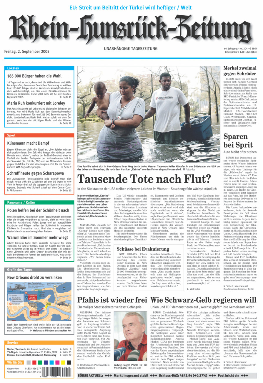 Rhein-Hunsrück-Zeitung vom Freitag, 02.09.2005
