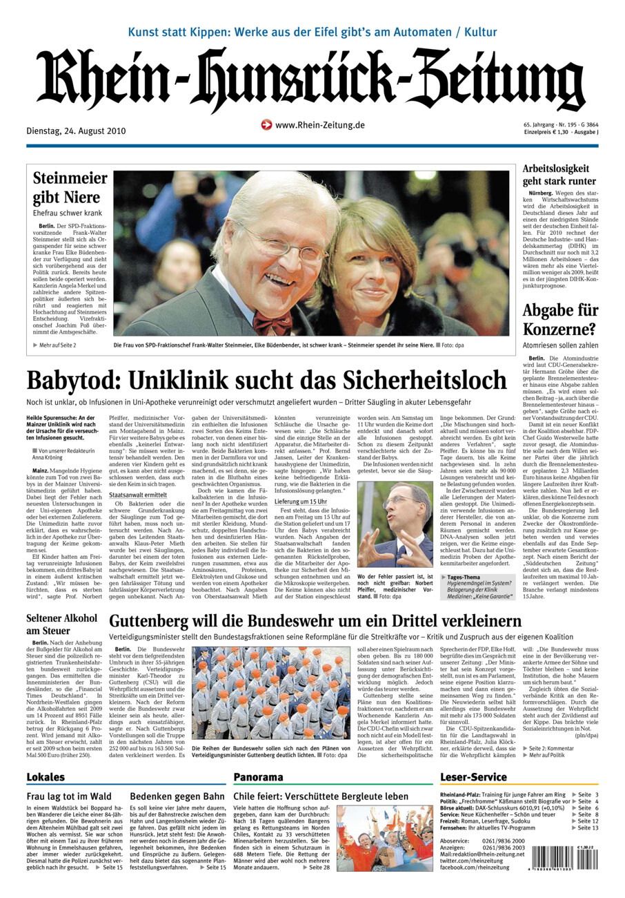 Rhein-Hunsrück-Zeitung vom Dienstag, 24.08.2010