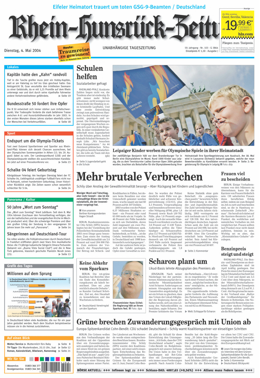 Rhein-Hunsrück-Zeitung vom Dienstag, 04.05.2004