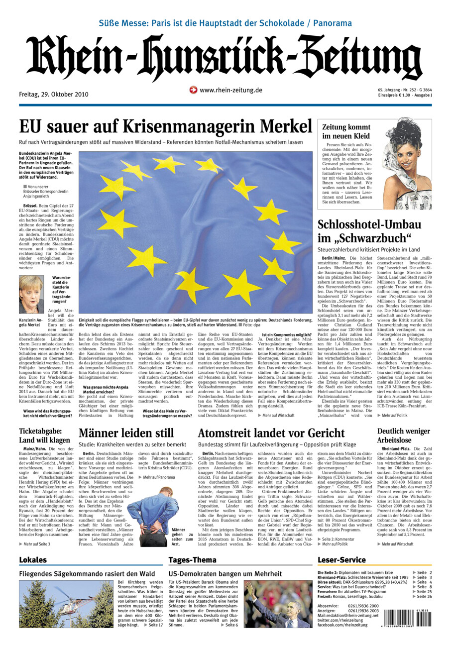 Rhein-Hunsrück-Zeitung vom Freitag, 29.10.2010