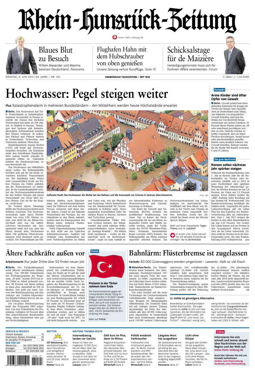 Rhein-Hunsrück-Zeitung vom Dienstag, 04.06.2013