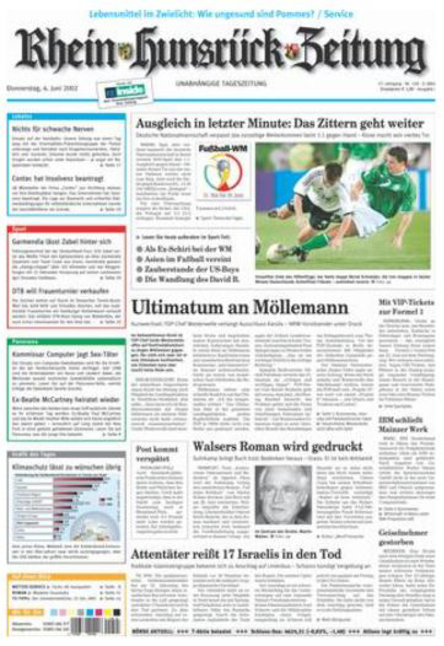 Rhein-Hunsrück-Zeitung vom Donnerstag, 06.06.2002