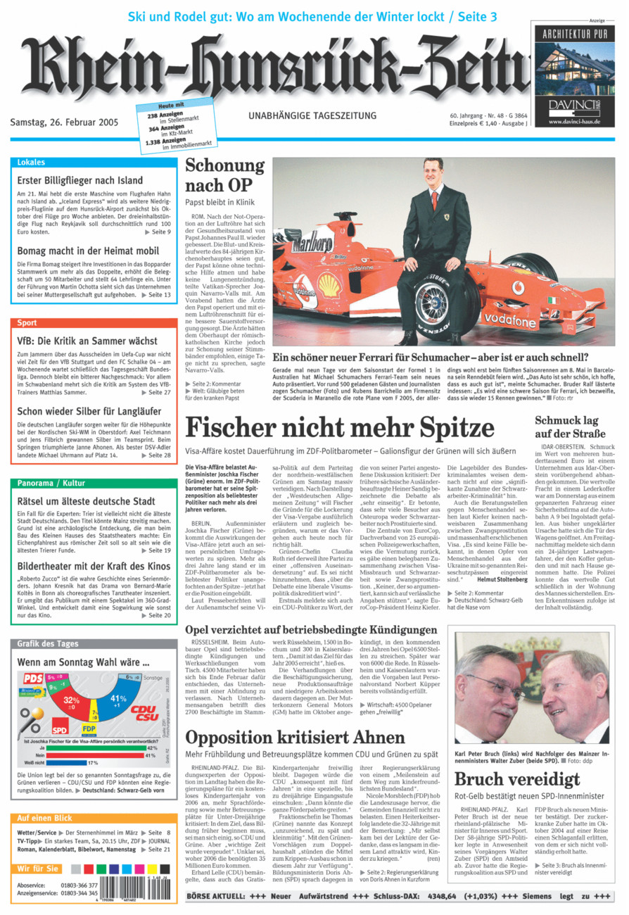 Rhein-Hunsrück-Zeitung vom Samstag, 26.02.2005