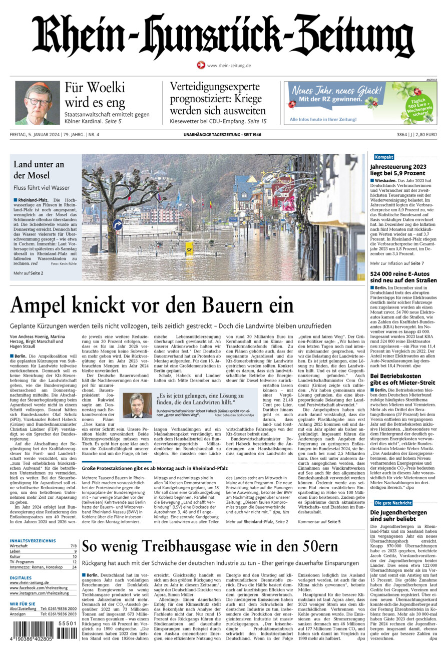 Rhein-Hunsrück-Zeitung vom Freitag, 05.01.2024