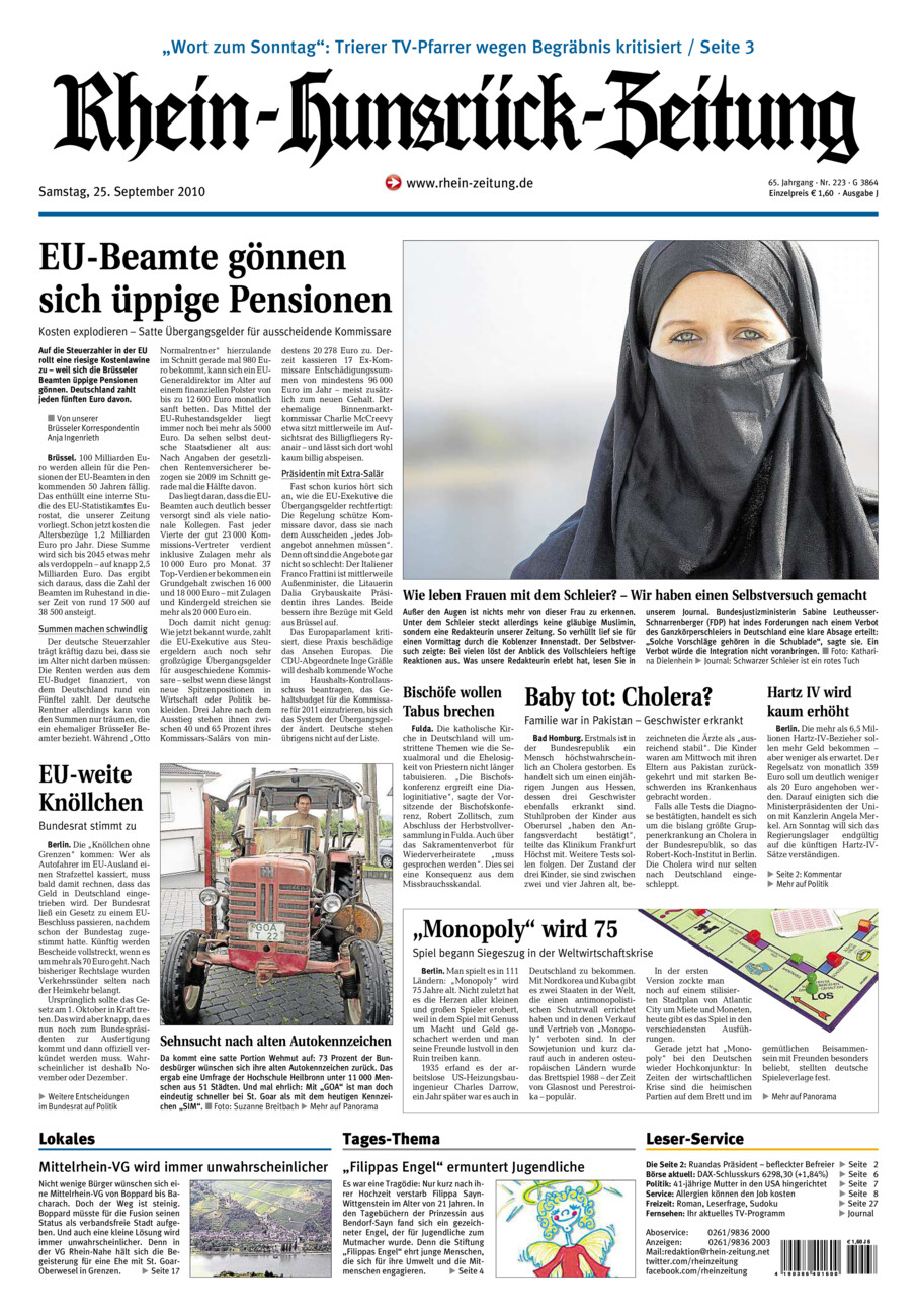 Rhein-Hunsrück-Zeitung vom Samstag, 25.09.2010