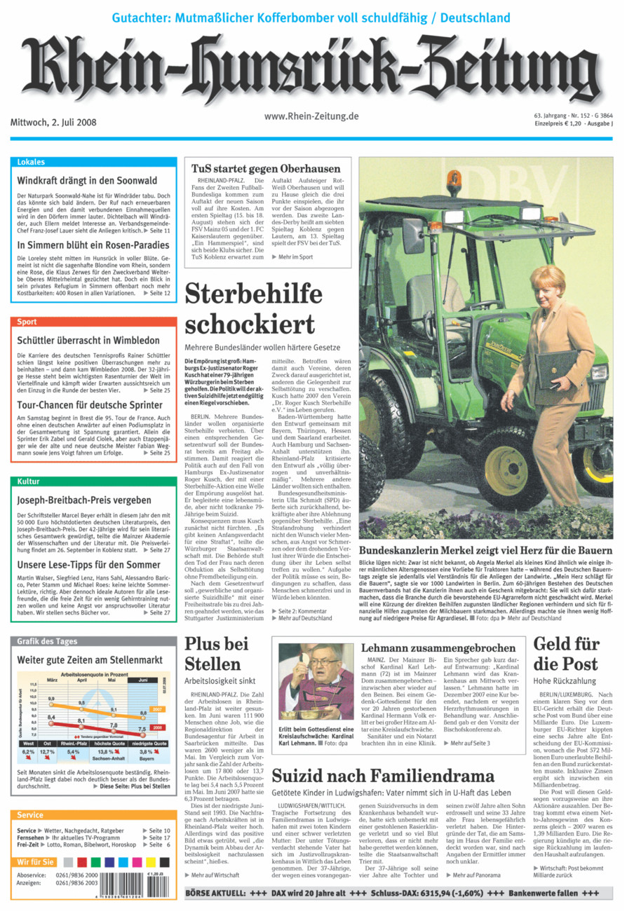 Rhein-Hunsrück-Zeitung vom Mittwoch, 02.07.2008