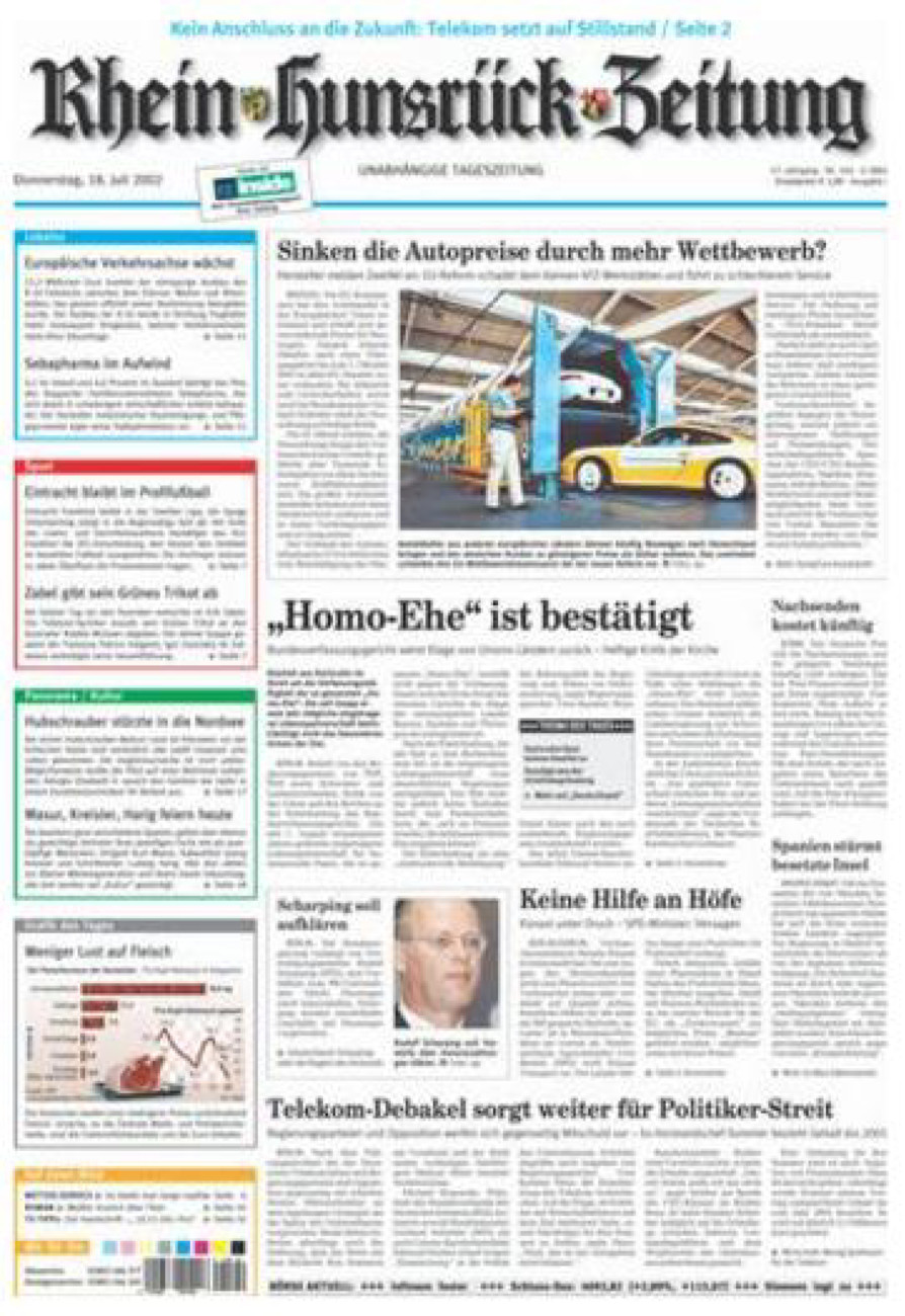 Rhein-Hunsrück-Zeitung vom Donnerstag, 18.07.2002