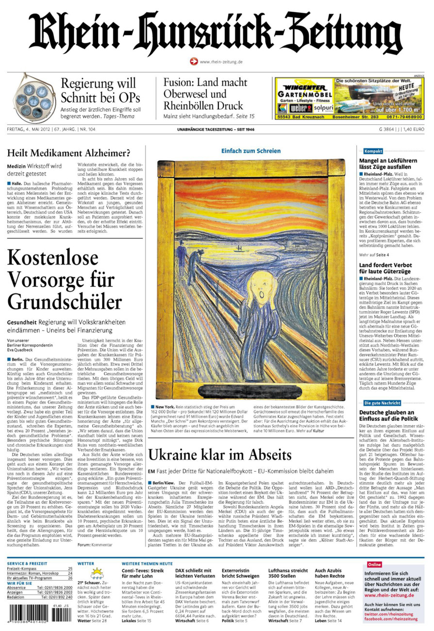 Rhein-Hunsrück-Zeitung vom Freitag, 04.05.2012