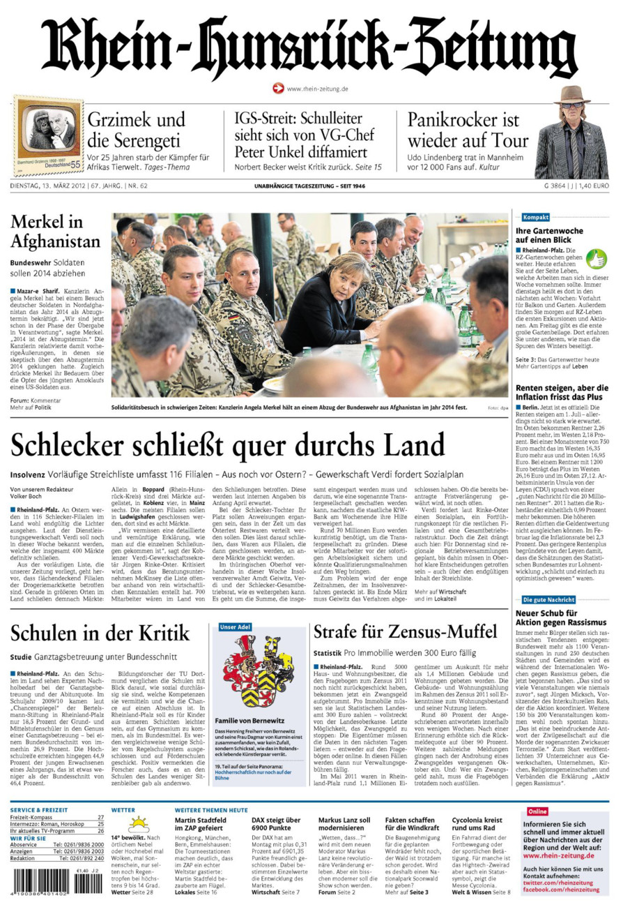 Rhein-Hunsrück-Zeitung vom Dienstag, 13.03.2012