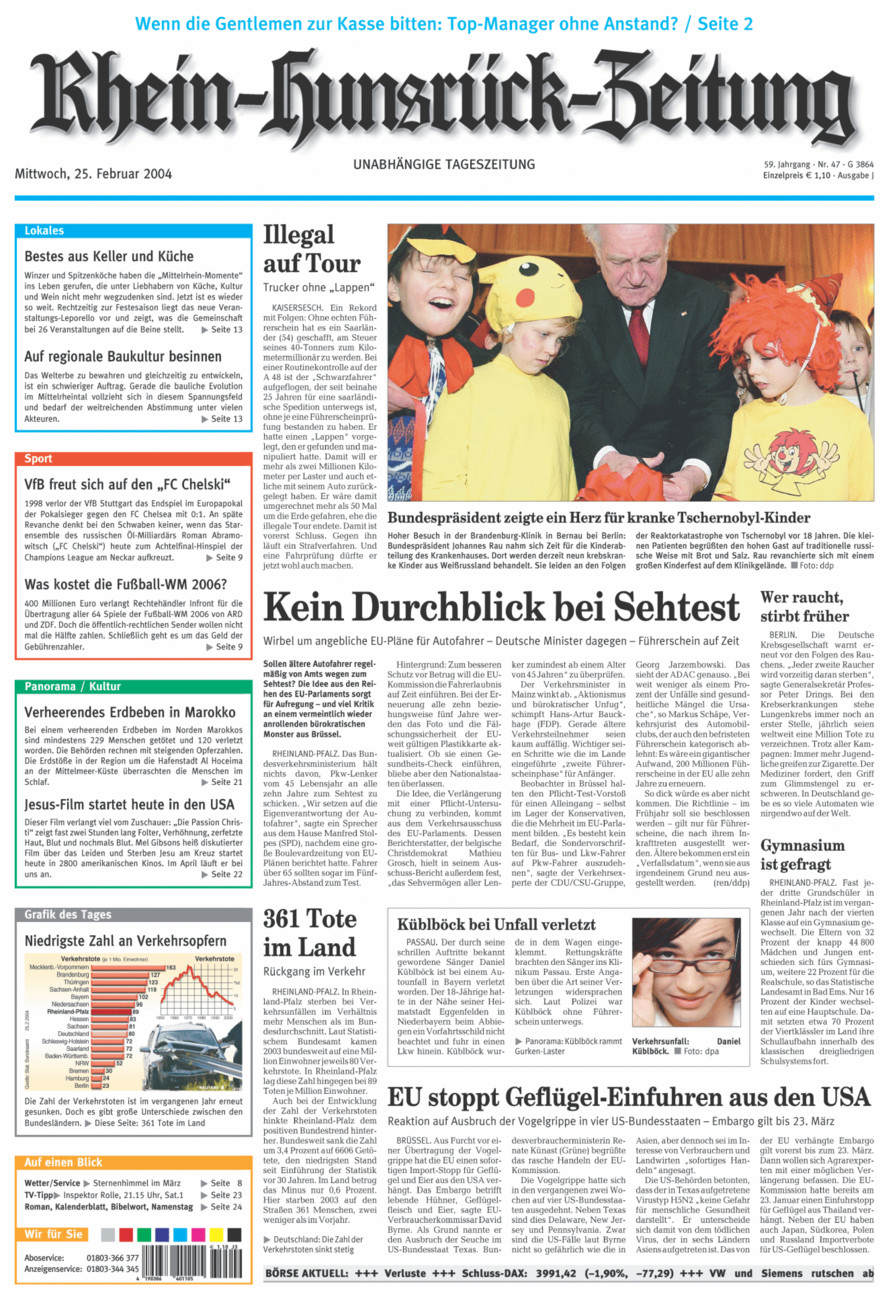 Rhein-Hunsrück-Zeitung vom Mittwoch, 25.02.2004