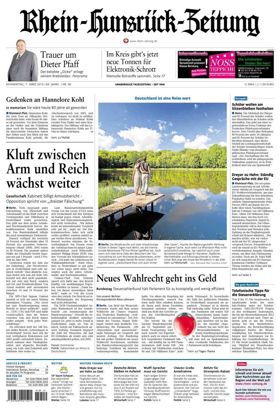 Rhein-Hunsrück-Zeitung vom Donnerstag, 07.03.2013