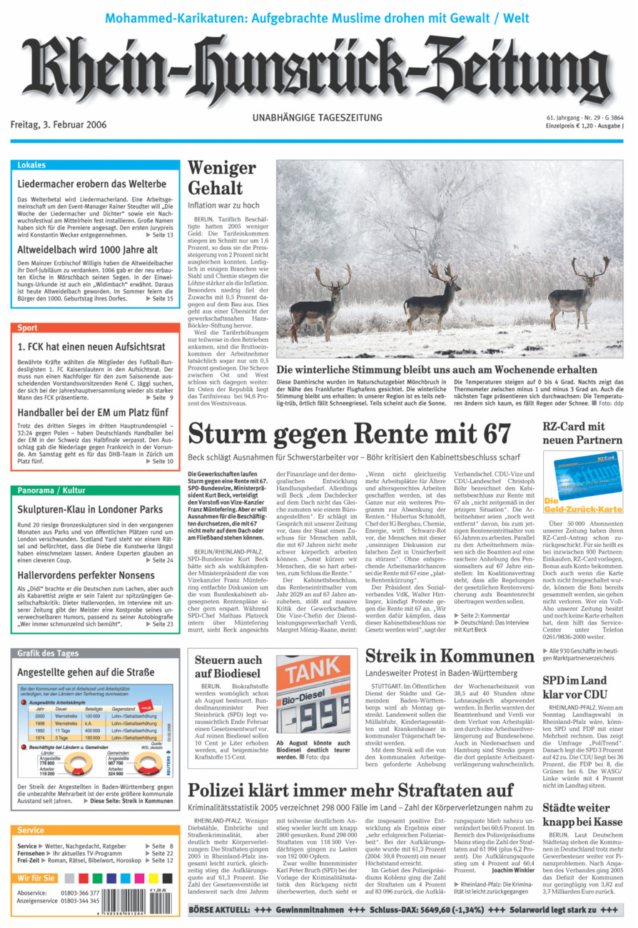 Rhein-Hunsrück-Zeitung vom Freitag, 03.02.2006