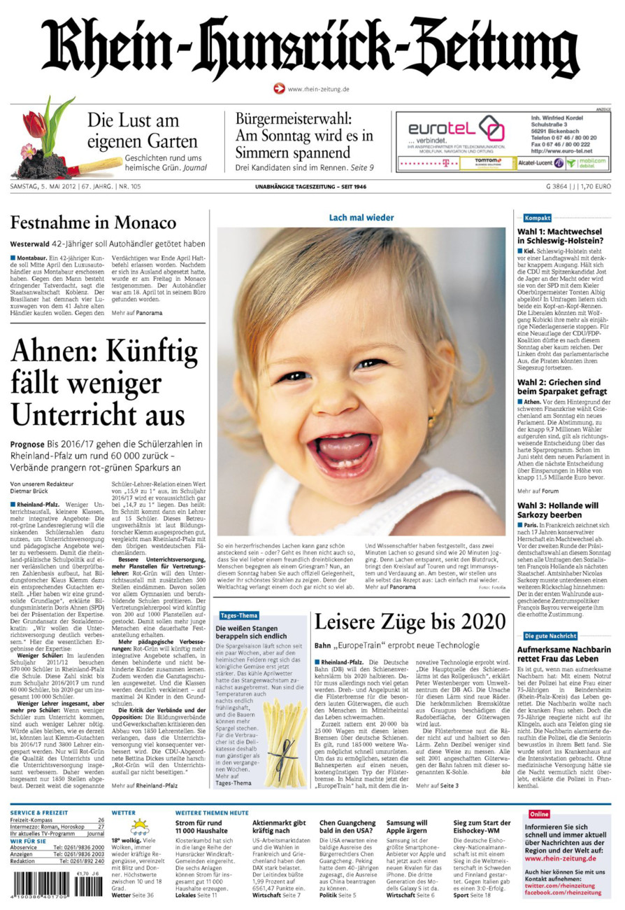 Rhein-Hunsrück-Zeitung vom Samstag, 05.05.2012