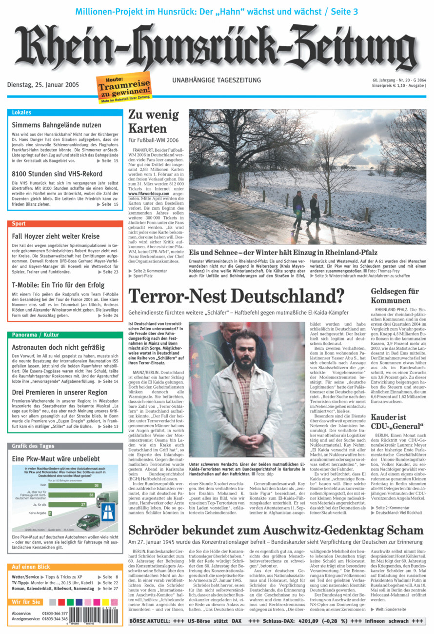 Rhein-Hunsrück-Zeitung vom Dienstag, 25.01.2005