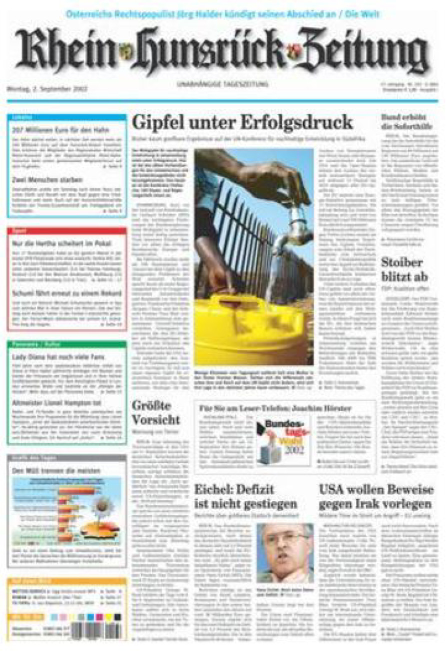 Rhein-Hunsrück-Zeitung vom Montag, 02.09.2002