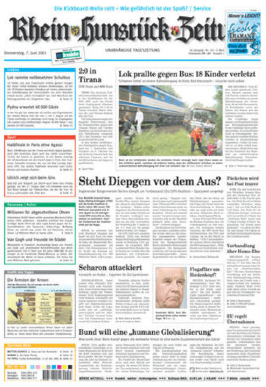 Rhein-Hunsrück-Zeitung vom Donnerstag, 07.06.2001