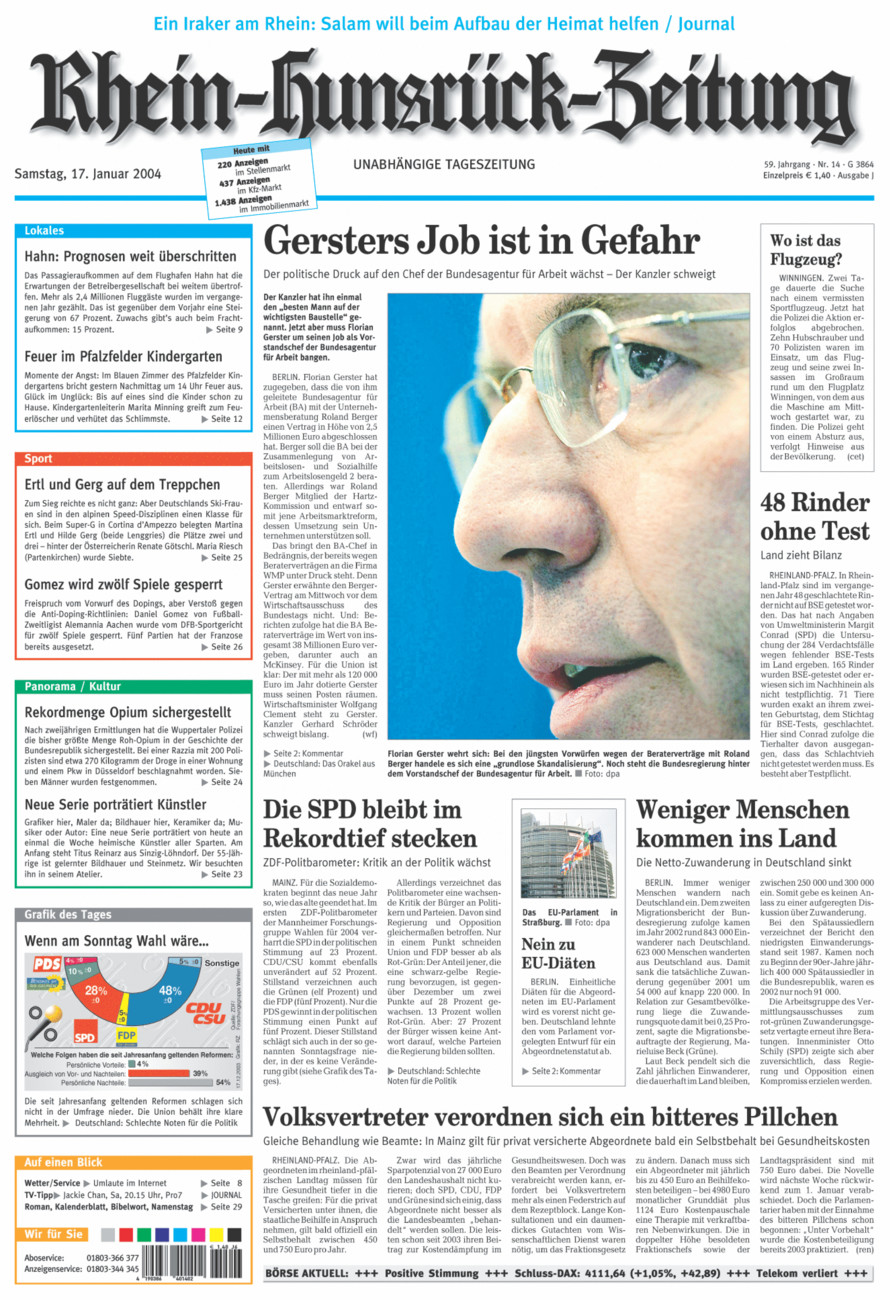 Rhein-Hunsrück-Zeitung vom Samstag, 17.01.2004