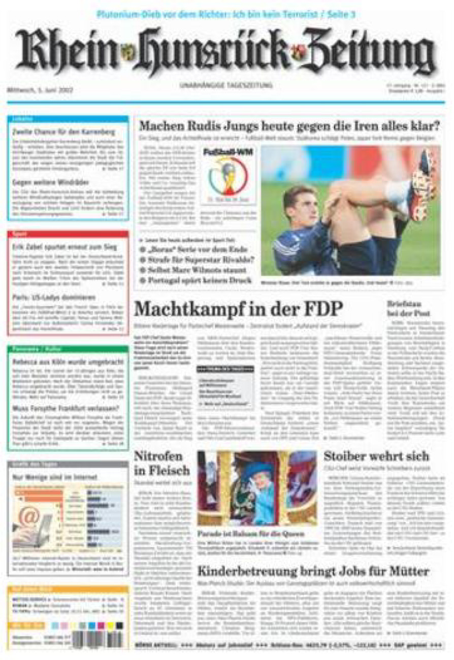 Rhein-Hunsrück-Zeitung vom Mittwoch, 05.06.2002