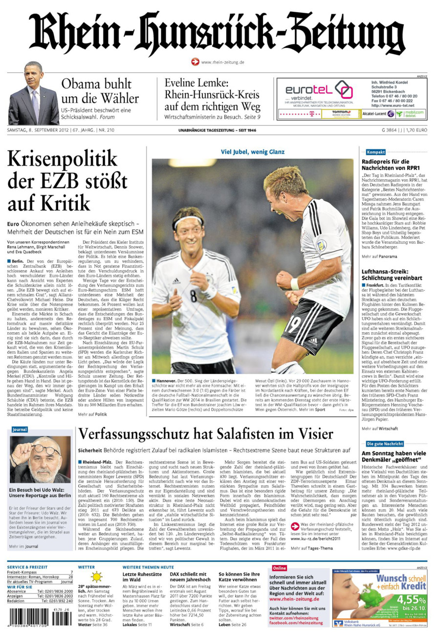 Rhein-Hunsrück-Zeitung vom Samstag, 08.09.2012