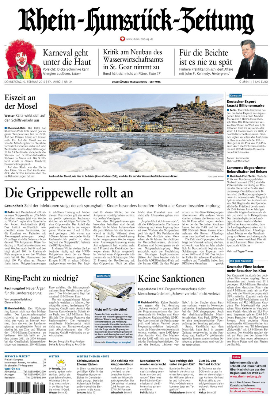 Rhein-Hunsrück-Zeitung vom Donnerstag, 09.02.2012