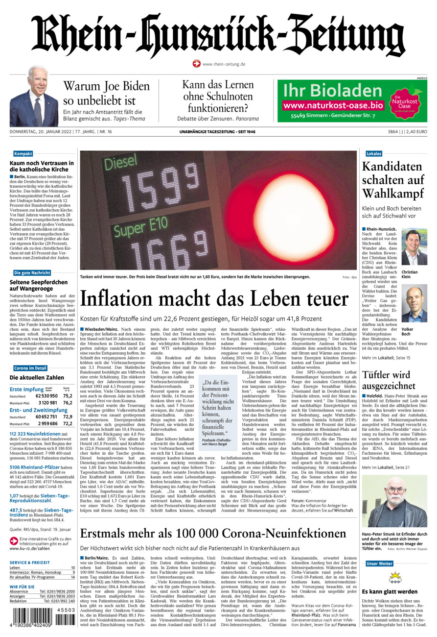Rhein-Hunsrück-Zeitung vom Donnerstag, 20.01.2022