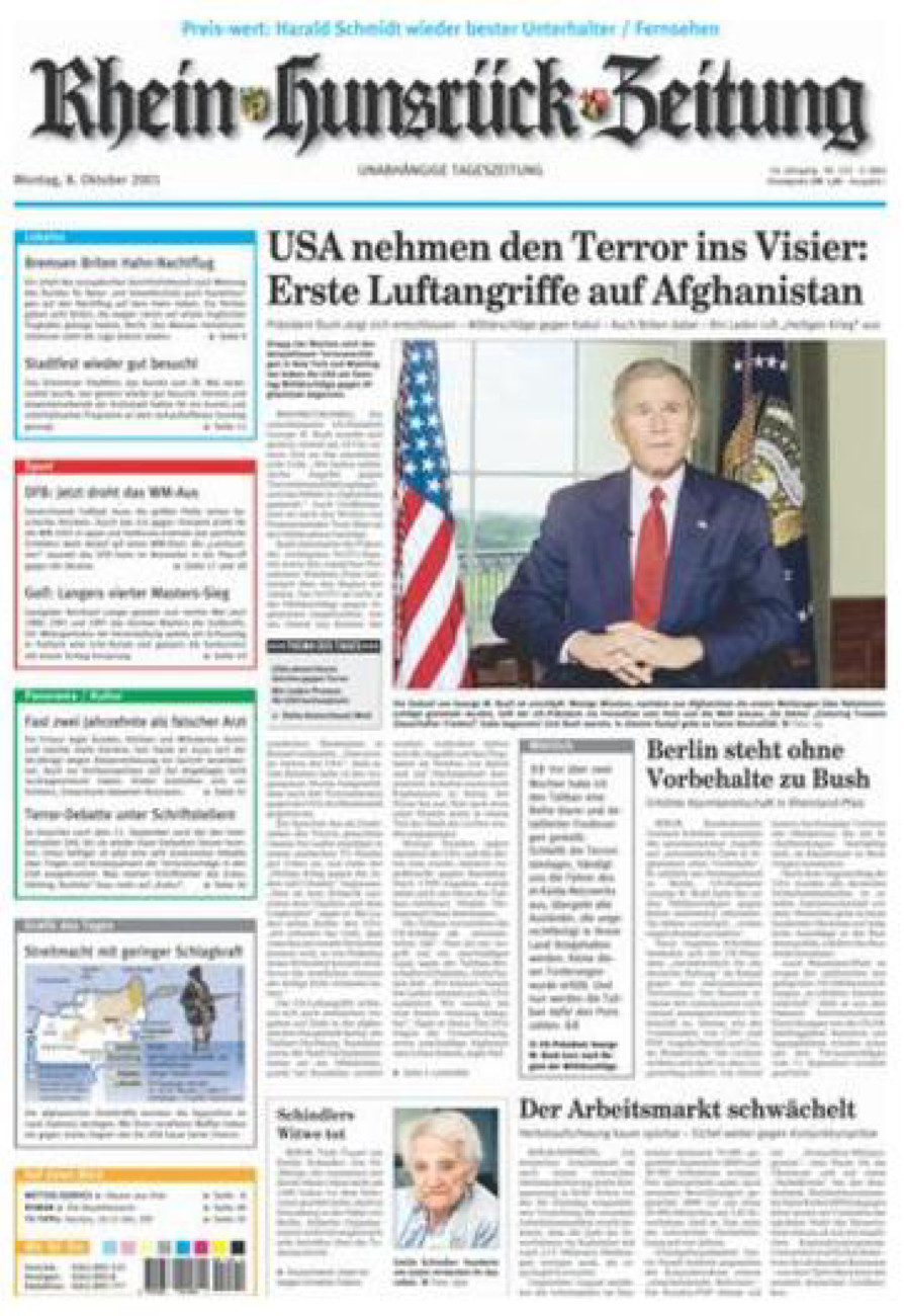 Rhein-Hunsrück-Zeitung vom Montag, 08.10.2001