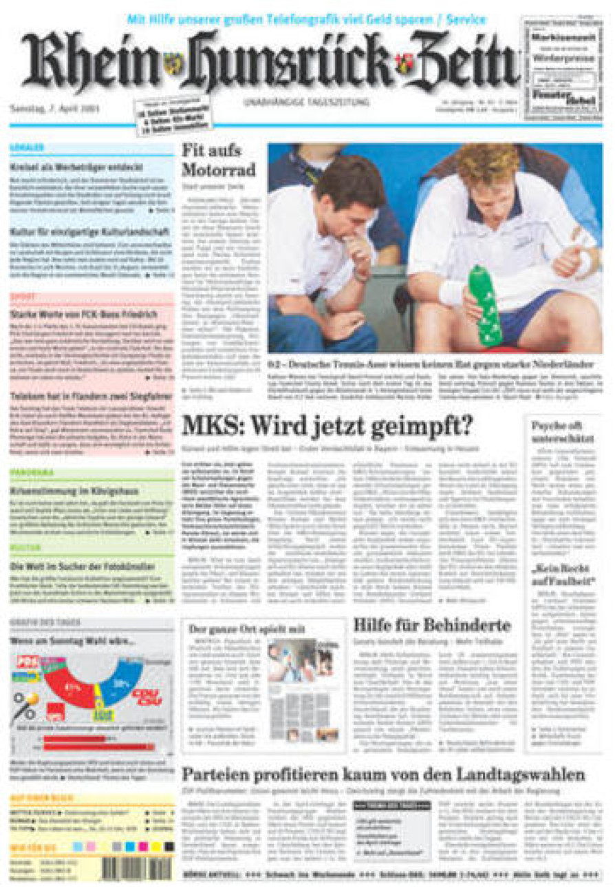 Rhein-Hunsrück-Zeitung vom Samstag, 07.04.2001