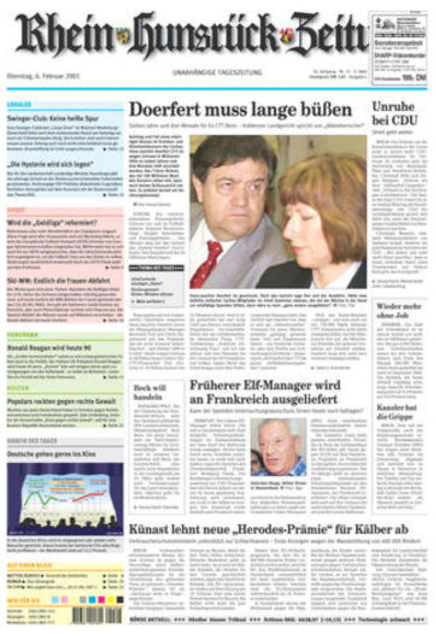 Rhein-Hunsrück-Zeitung vom Dienstag, 06.02.2001