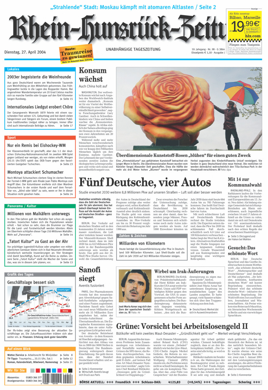 Rhein-Hunsrück-Zeitung vom Dienstag, 27.04.2004