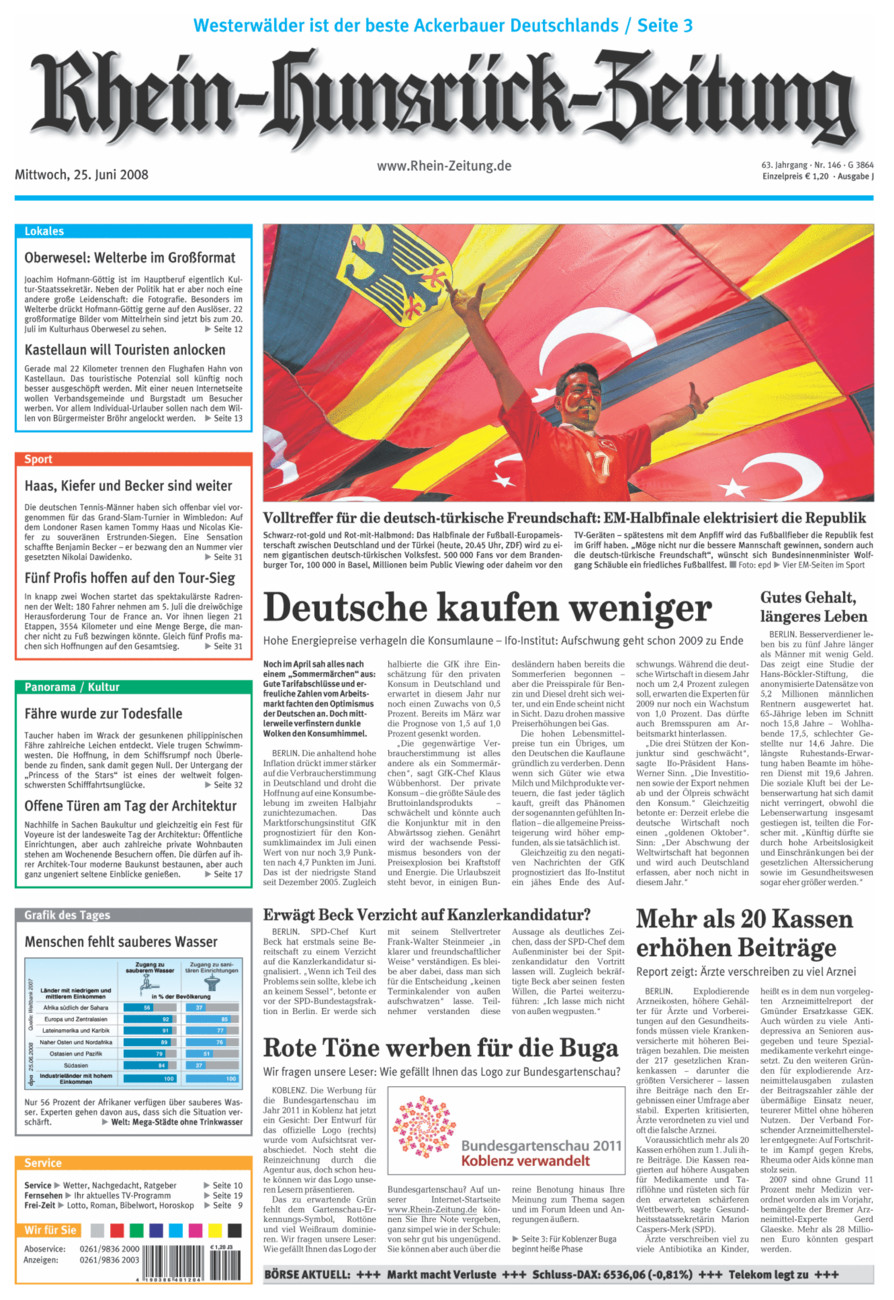 Rhein-Hunsrück-Zeitung vom Mittwoch, 25.06.2008