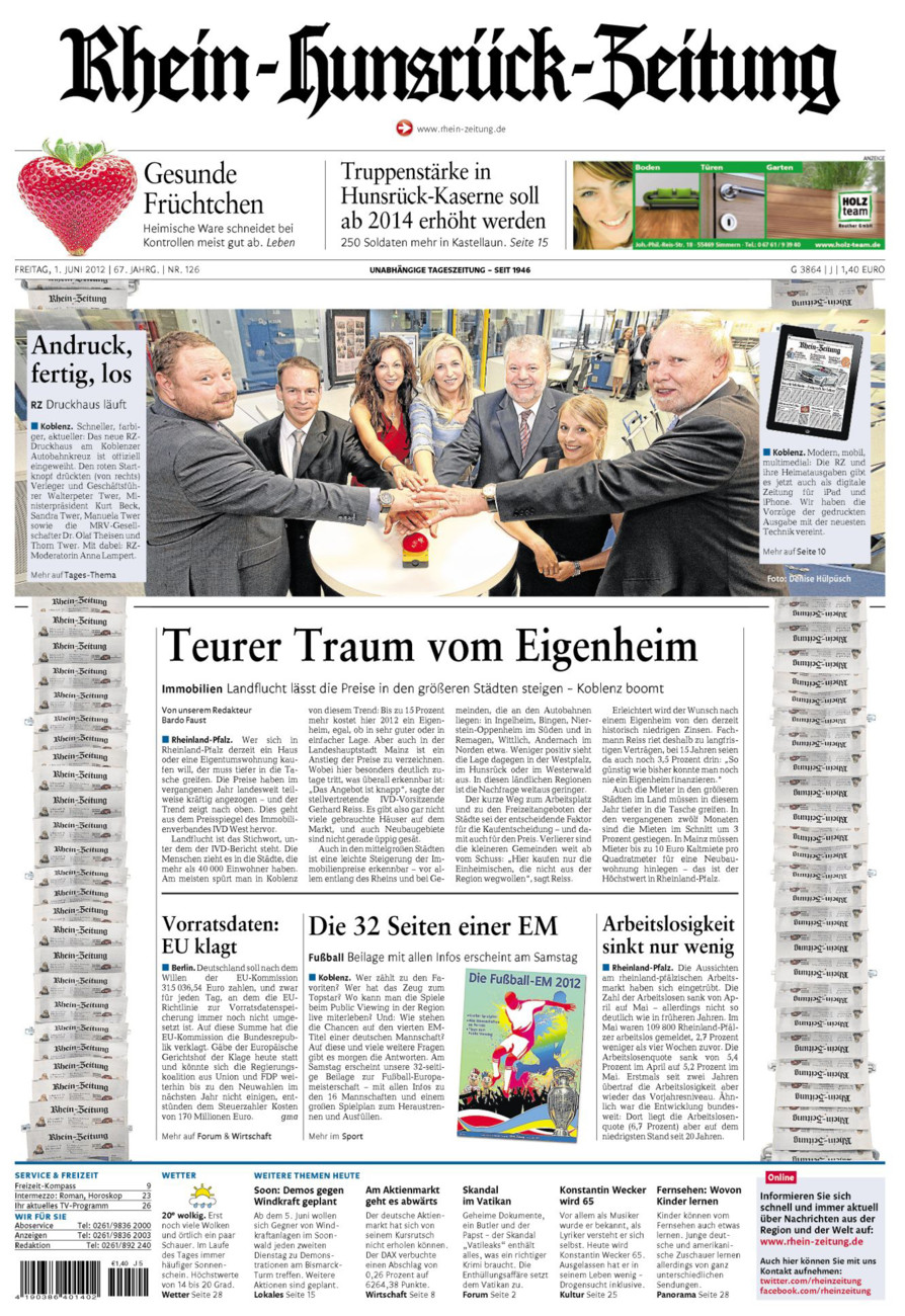 Rhein-Hunsrück-Zeitung vom Freitag, 01.06.2012