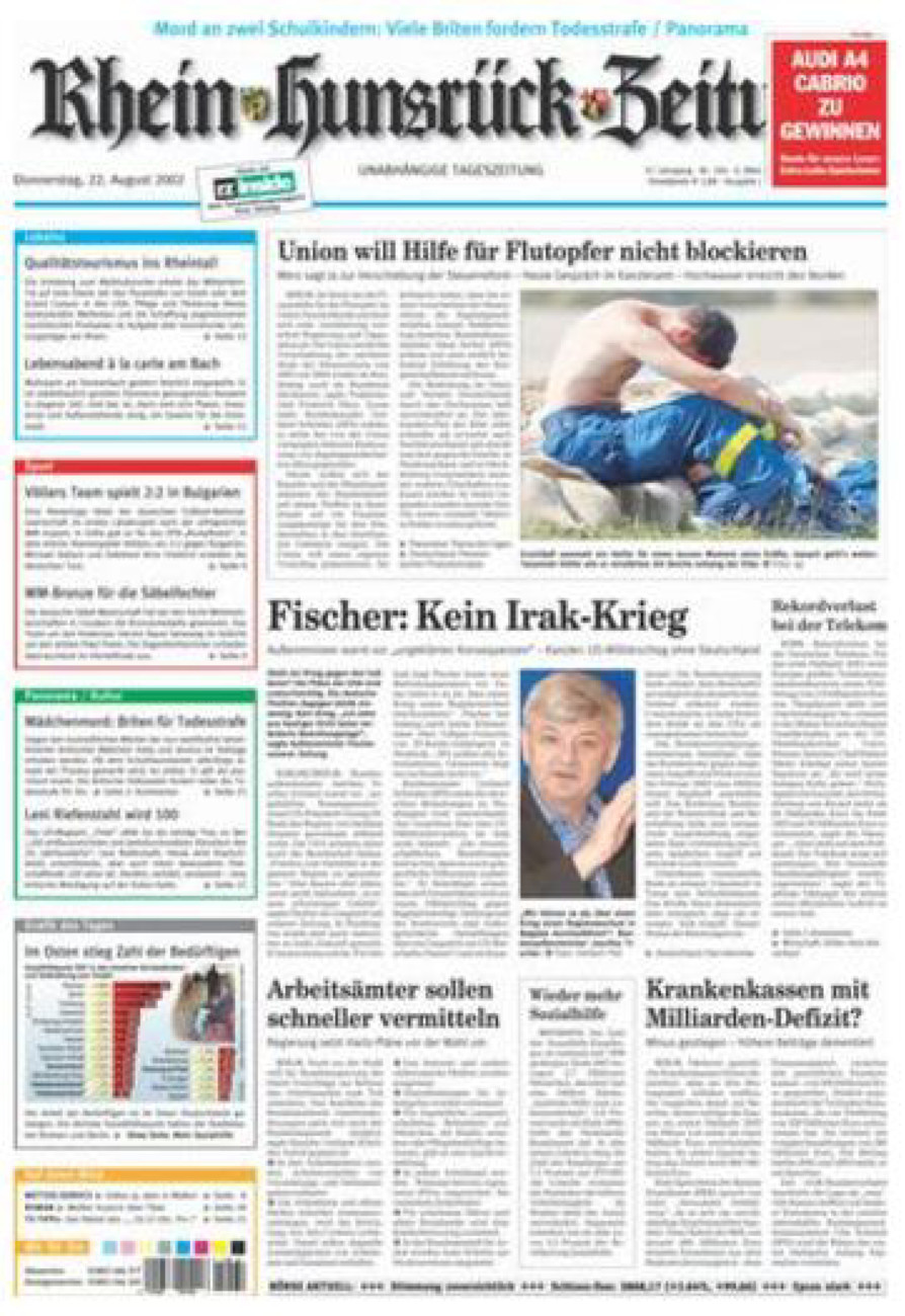Rhein-Hunsrück-Zeitung vom Donnerstag, 22.08.2002