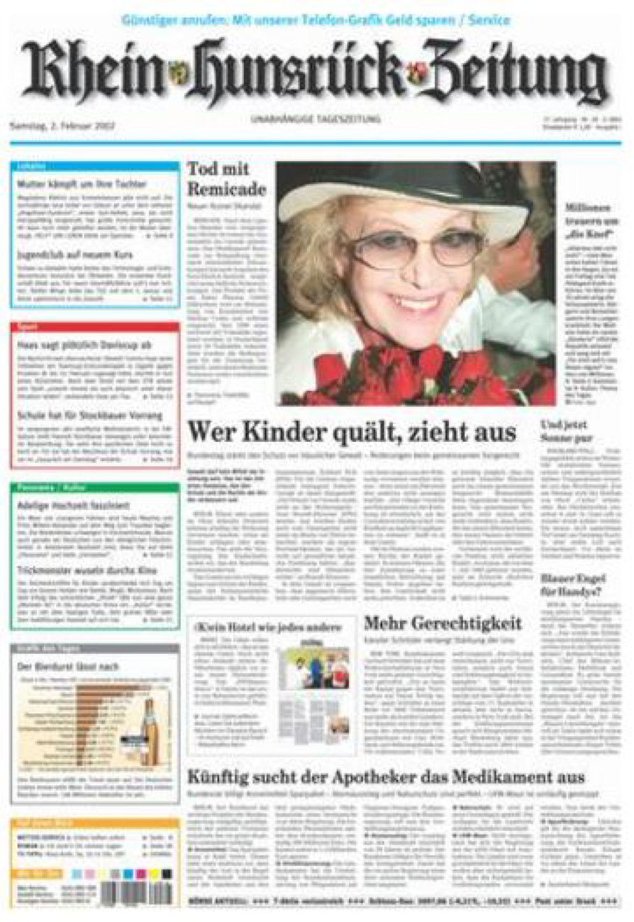 Rhein-Hunsrück-Zeitung vom Samstag, 02.02.2002