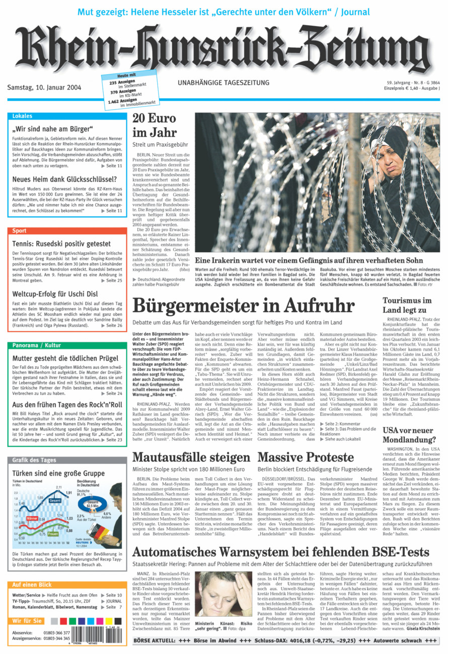 Rhein-Hunsrück-Zeitung vom Samstag, 10.01.2004