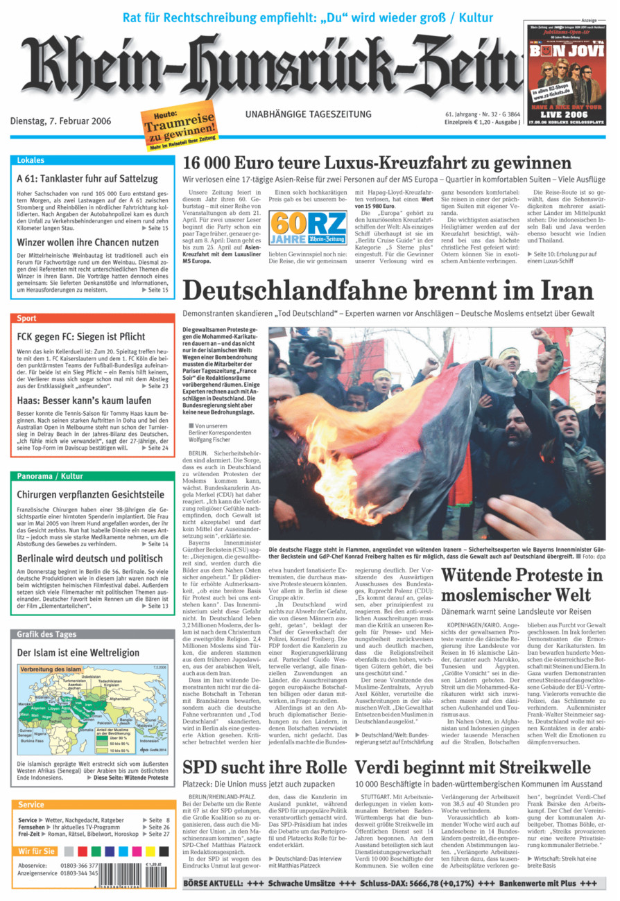 Rhein-Hunsrück-Zeitung vom Dienstag, 07.02.2006