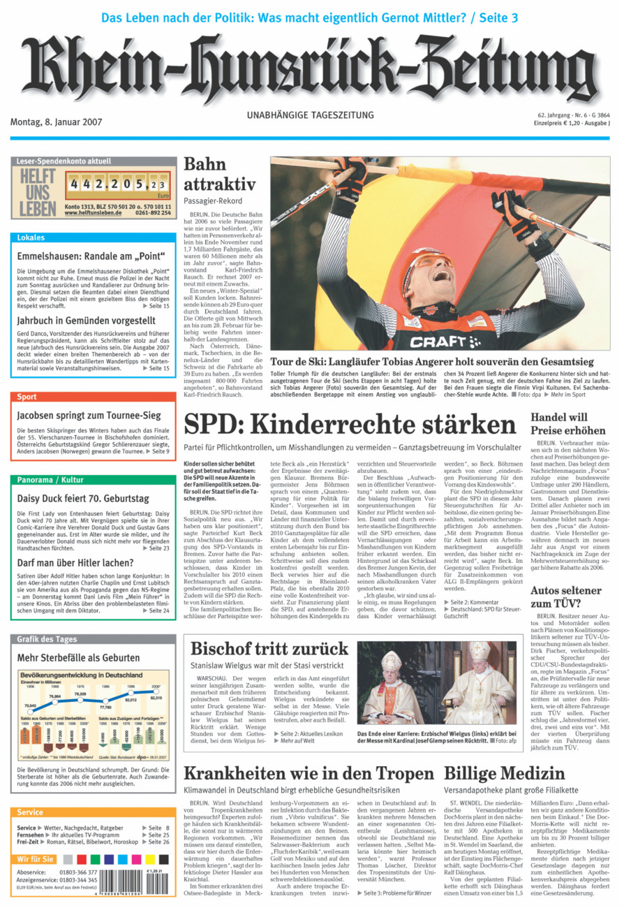 Rhein-Hunsrück-Zeitung vom Montag, 08.01.2007