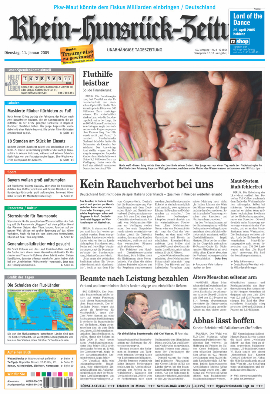 Rhein-Hunsrück-Zeitung vom Dienstag, 11.01.2005